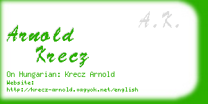 arnold krecz business card